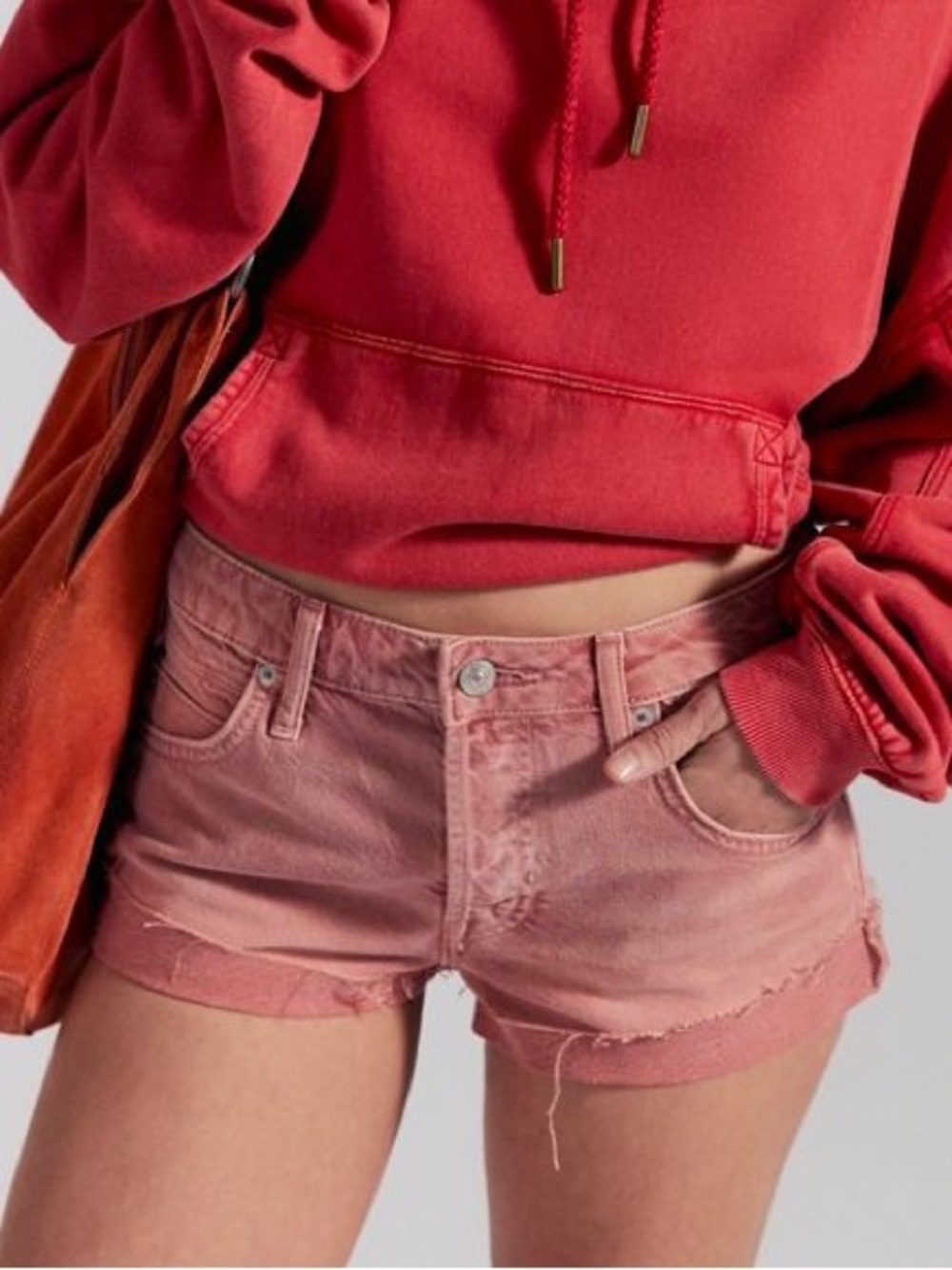 We The Free Rust Pink Denim Jean Shorts